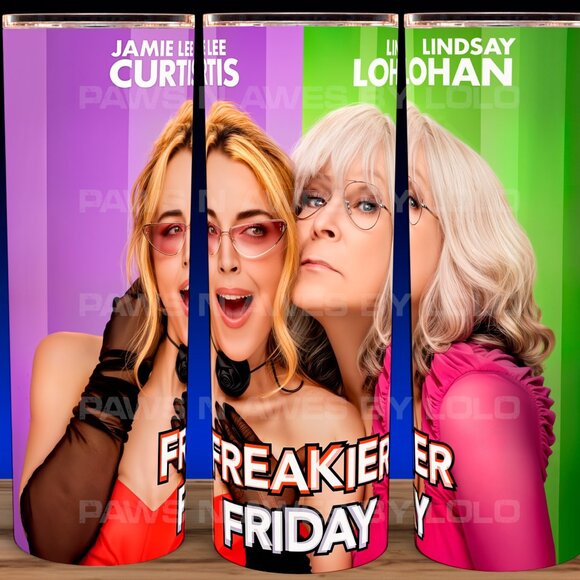 Freakier Friday - Lindsay Lohan - Jamie Lee Curtis Comedy Cup Mug Tumbler 20oz - Picture 1 of 3